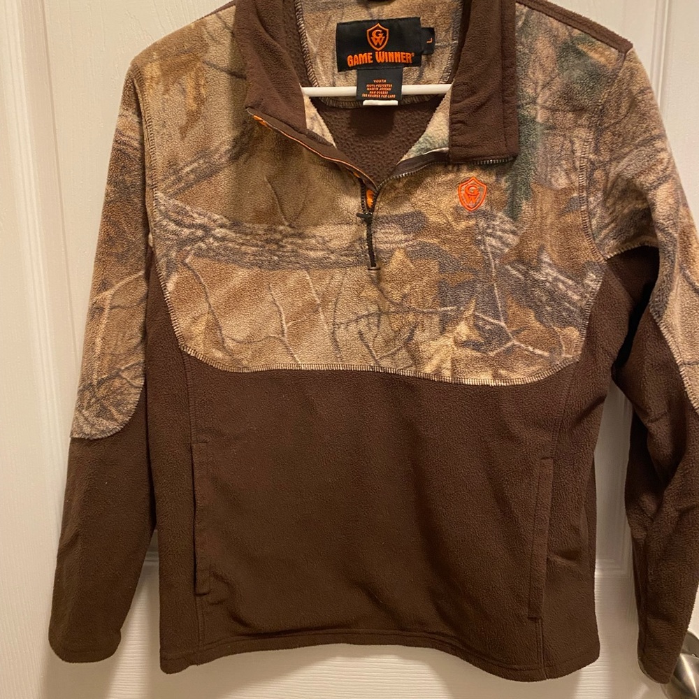 Camouflage Quarter-Zip Fleece Pullover